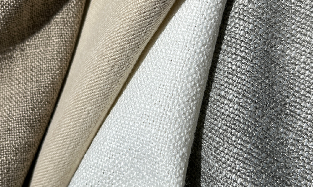Natural look fabric swatches