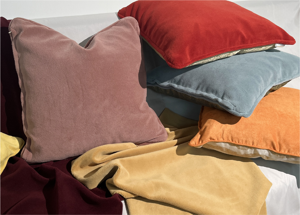 Velvet upholstered furniture